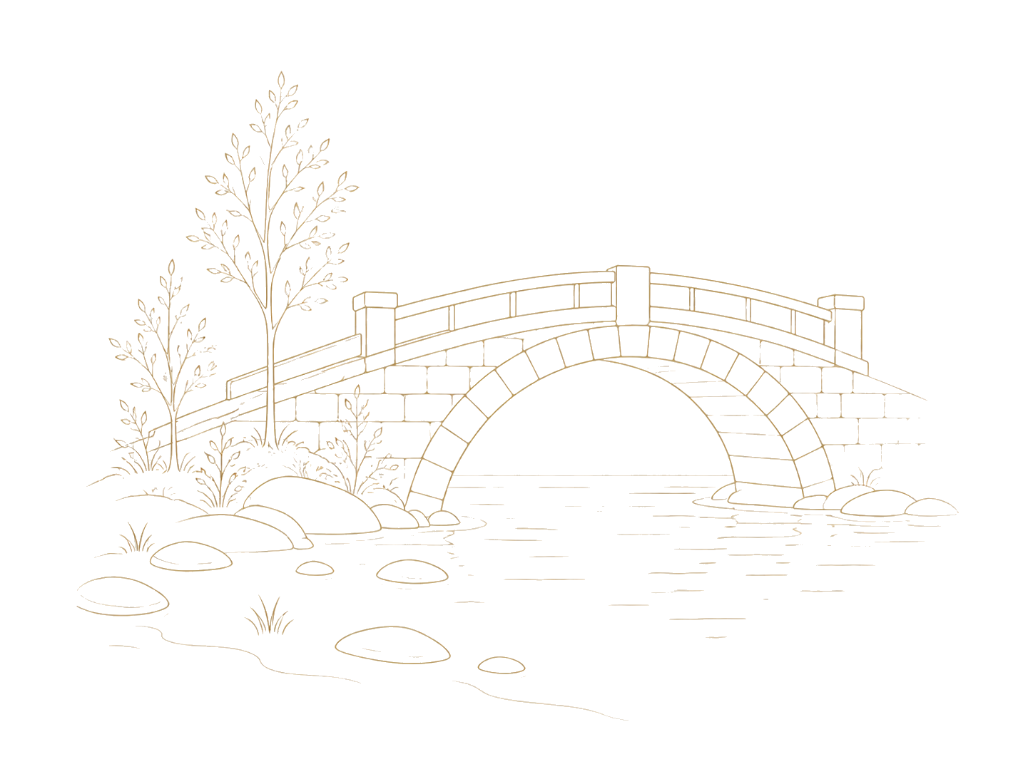 Decorative bridge illustration